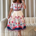 Helena Cream Floral Dress - Girl in Mind